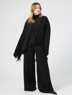 New Marina Rinaldi Wool cape BLACK