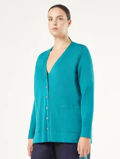 Outlet Marina Rinaldi Wool cardigan GREEN