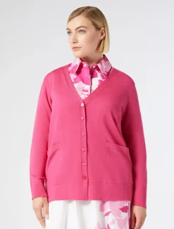 Clearance Marina Rinaldi Wool cardigan FUCHSIA