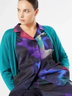 Outlet Marina Rinaldi Wool cardigan GREEN