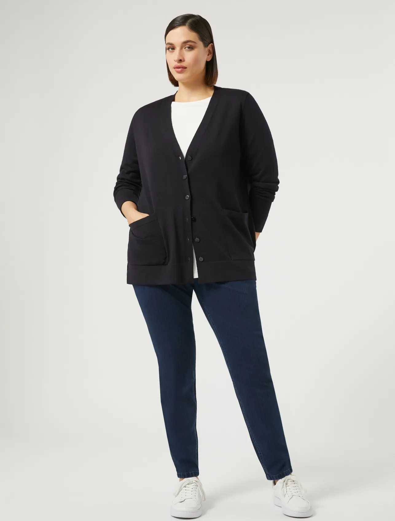 Discount Marina Rinaldi Wool cardigan MIDNIGHTBLUE