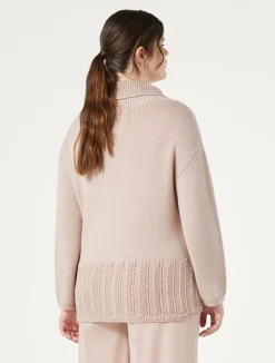 Hot Marina Rinaldi Wool cordonnet sweater PINK