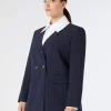 Discount Marina Rinaldi Wool crêpe canvas jacket MIDNIGHTBLUE