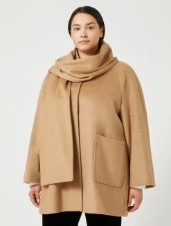 New Marina Rinaldi Wool drap jacket CAMEL
