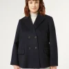 Clearance Marina Rinaldi Wool drap pea coat MIDNIGHTBLUE