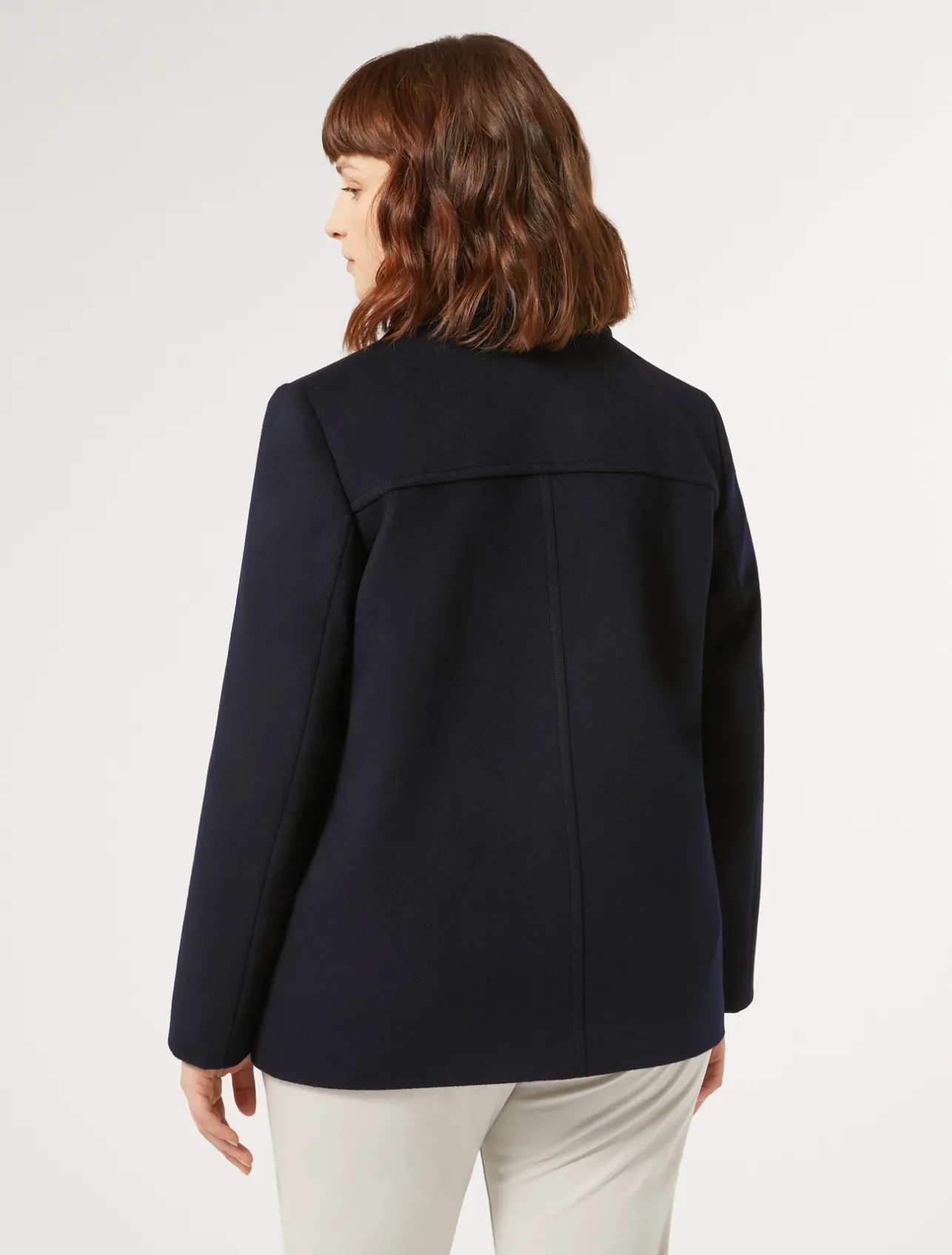 Clearance Marina Rinaldi Wool drap pea coat MIDNIGHTBLUE