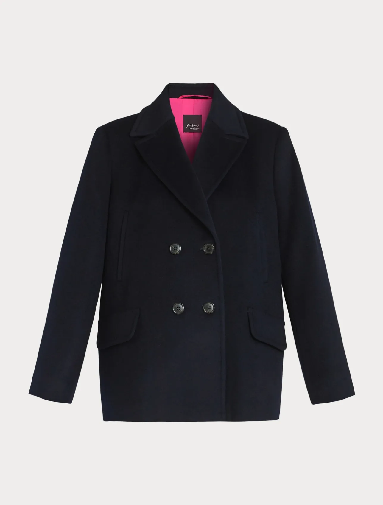 Clearance Marina Rinaldi Wool drap pea coat MIDNIGHTBLUE