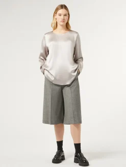 Fashion Marina Rinaldi Wool flannel trousers DARKGREY