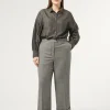 Discount Marina Rinaldi Wool flannel trousers DARKGREY