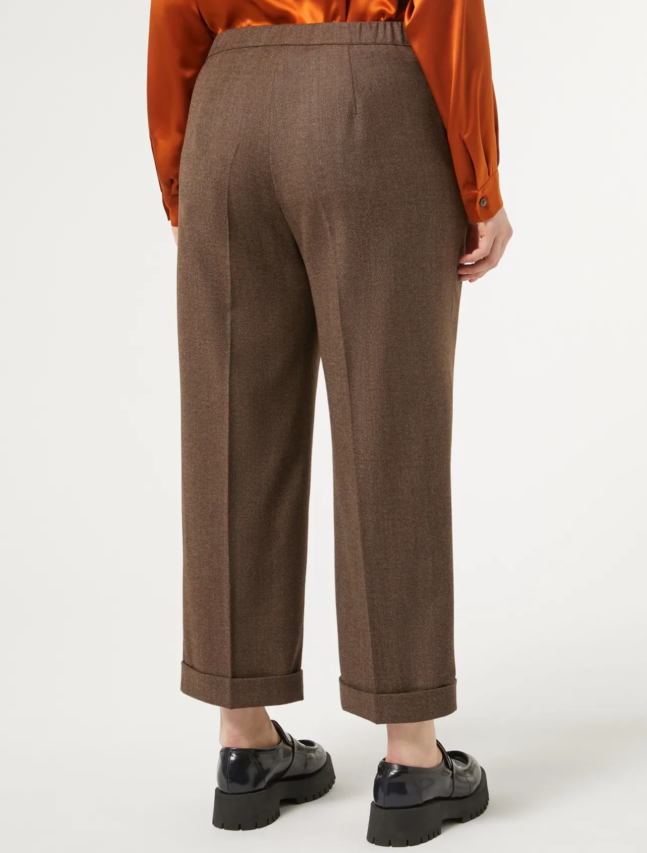 Hot Marina Rinaldi Wool flannel trousers BROWN
