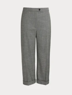 Discount Marina Rinaldi Wool flannel trousers DARKGREY