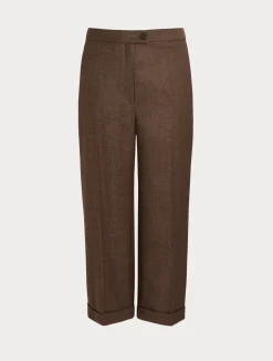 Hot Marina Rinaldi Wool flannel trousers BROWN