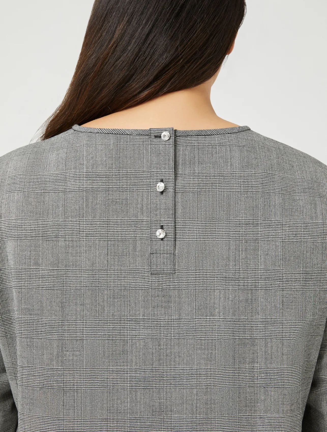 Fashion Marina Rinaldi Wool foulé shirt BLACKWHITE