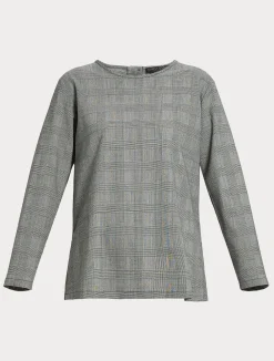 Fashion Marina Rinaldi Wool foulé shirt BLACKWHITE