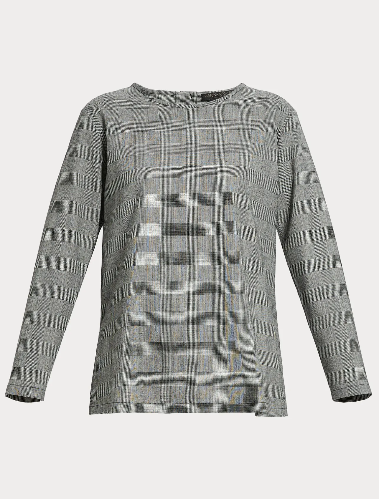 Fashion Marina Rinaldi Wool foulé shirt BLACKWHITE