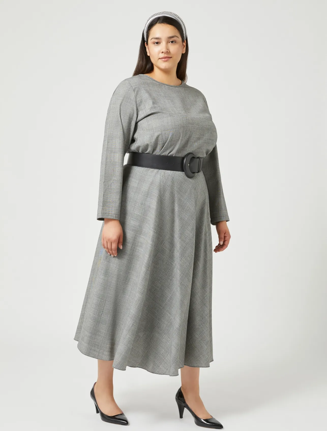 Fashion Marina Rinaldi Wool foulé shirt BLACKWHITE