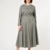 Online Marina Rinaldi Wool foulé skirt BLACKWHITE