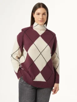 New Marina Rinaldi Wool jumper BORDEAUX