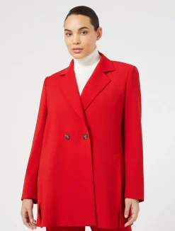 Outlet Marina Rinaldi Wool satin crepe jacket RED