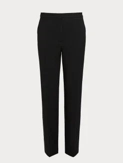 Online Marina Rinaldi Wool satin crepe trousers BLACK