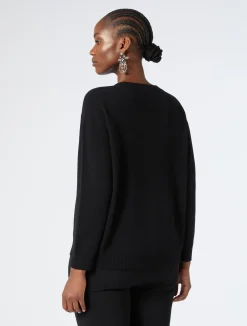 Online Marina Rinaldi Wool, silk and cashmere sweater BLACK