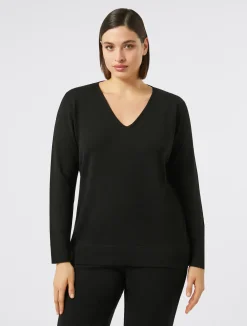 Online Marina Rinaldi Wool sweater BLACK