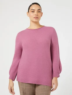 New Marina Rinaldi Wool sweater CYCLAMEN
