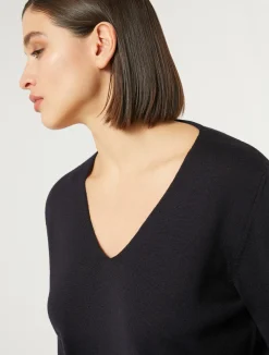 Sale Marina Rinaldi Wool sweater MIDNIGHTBLUE