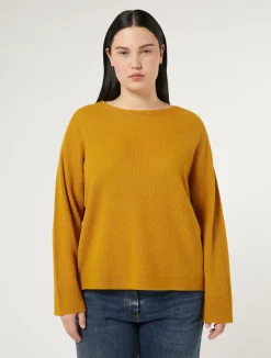 New Marina Rinaldi Wool yarn sweater MUSTARD