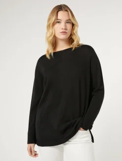 Outlet Marina Rinaldi Wool yarn sweater BLACK