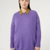 Best Marina Rinaldi Wool yarn sweater PURPLE