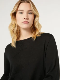 Outlet Marina Rinaldi Wool yarn sweater BLACK