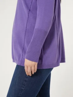 Best Marina Rinaldi Wool yarn sweater PURPLE