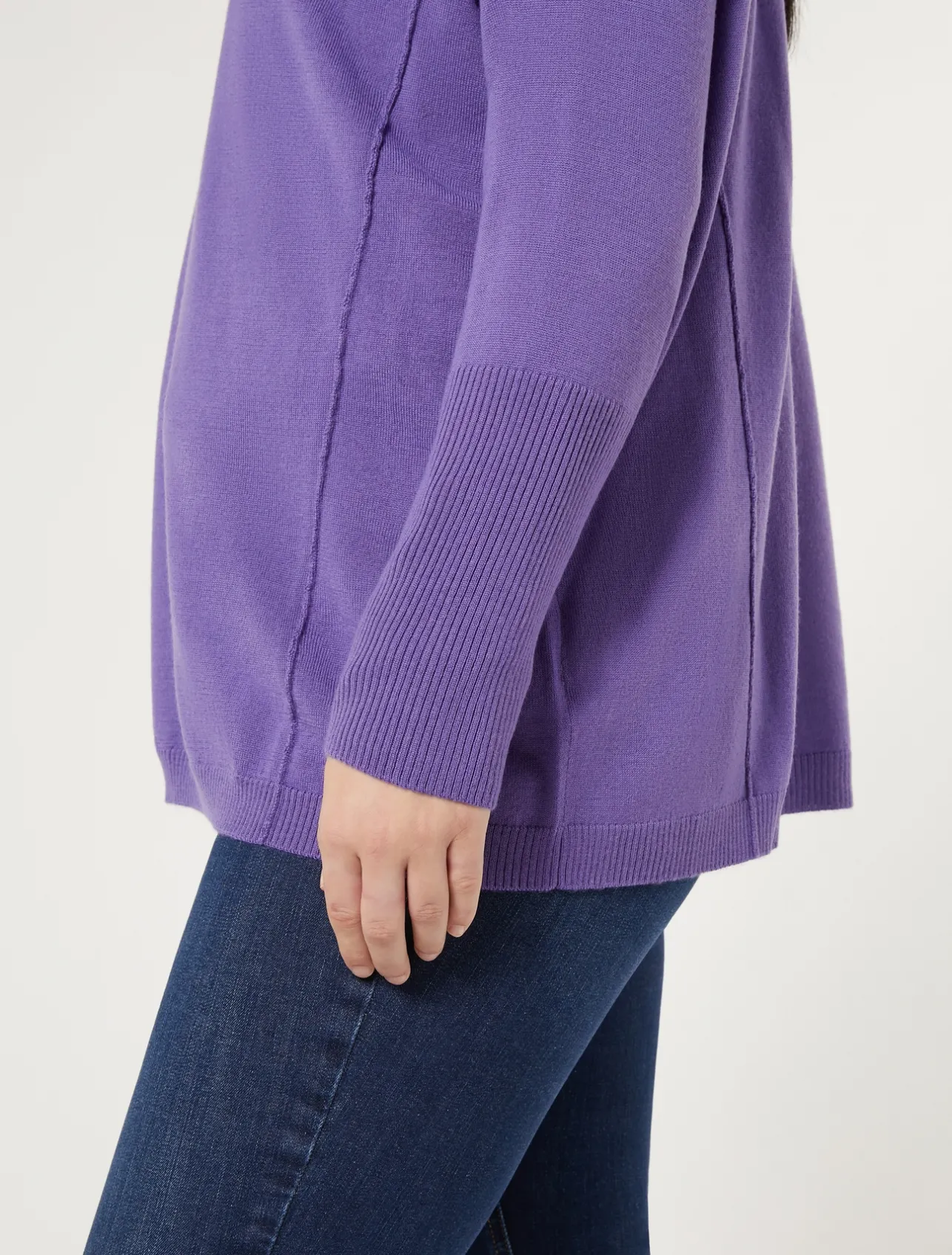 Best Marina Rinaldi Wool yarn sweater PURPLE