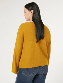 New Marina Rinaldi Wool yarn sweater MUSTARD