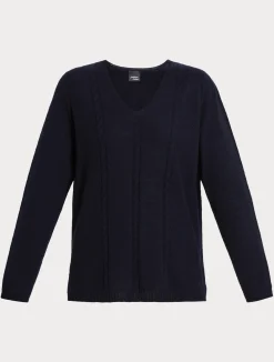 Fashion Marina Rinaldi Wool yarn sweater ULTRAMARINE