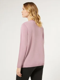 Sale Marina Rinaldi Wool yarn sweater ANTIQUEROSE