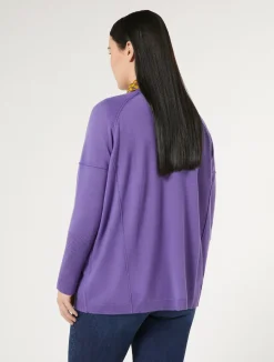 Best Marina Rinaldi Wool yarn sweater PURPLE