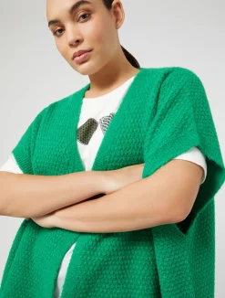 New Marina Rinaldi Wool-blend cape EMERALD