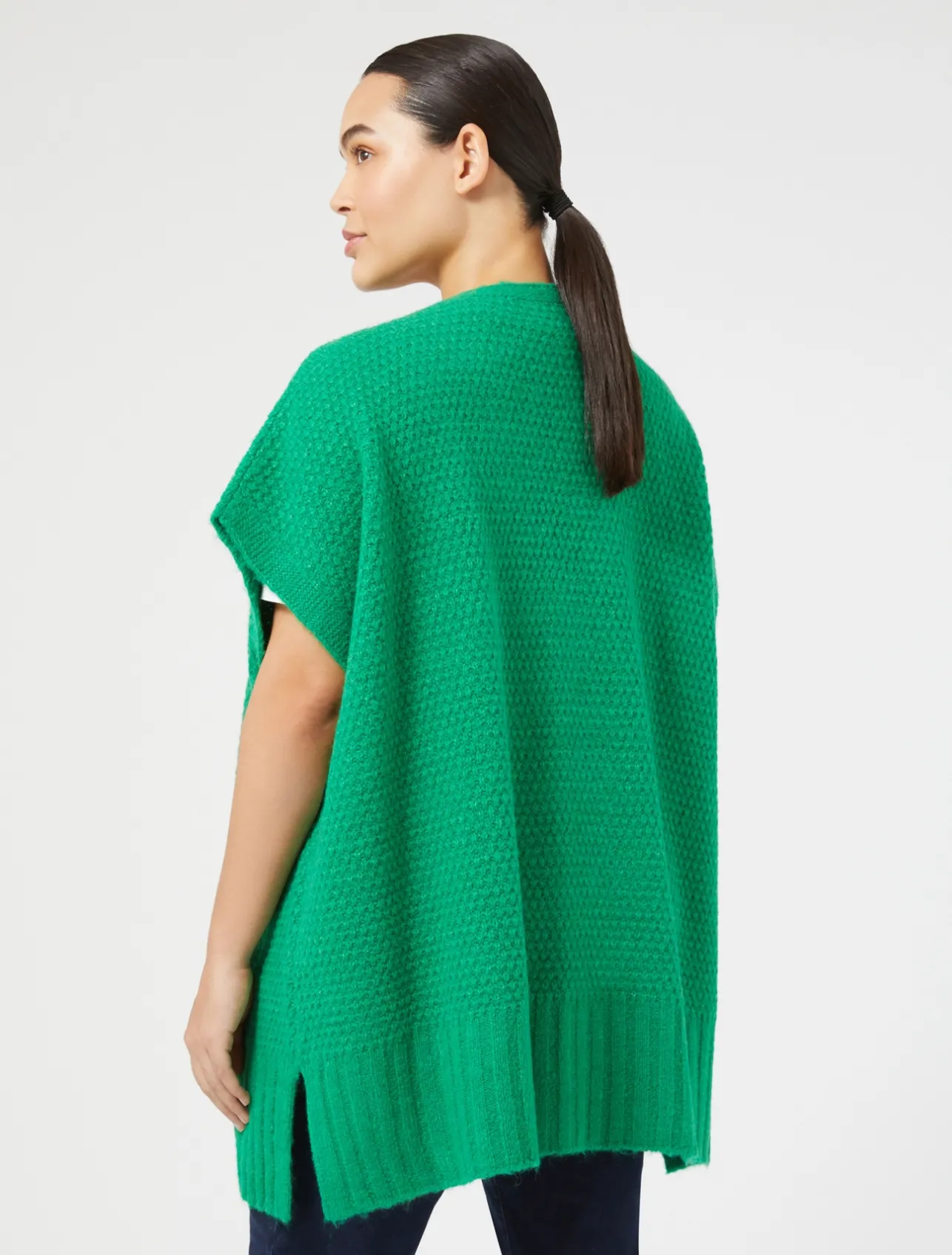 New Marina Rinaldi Wool-blend cape EMERALD