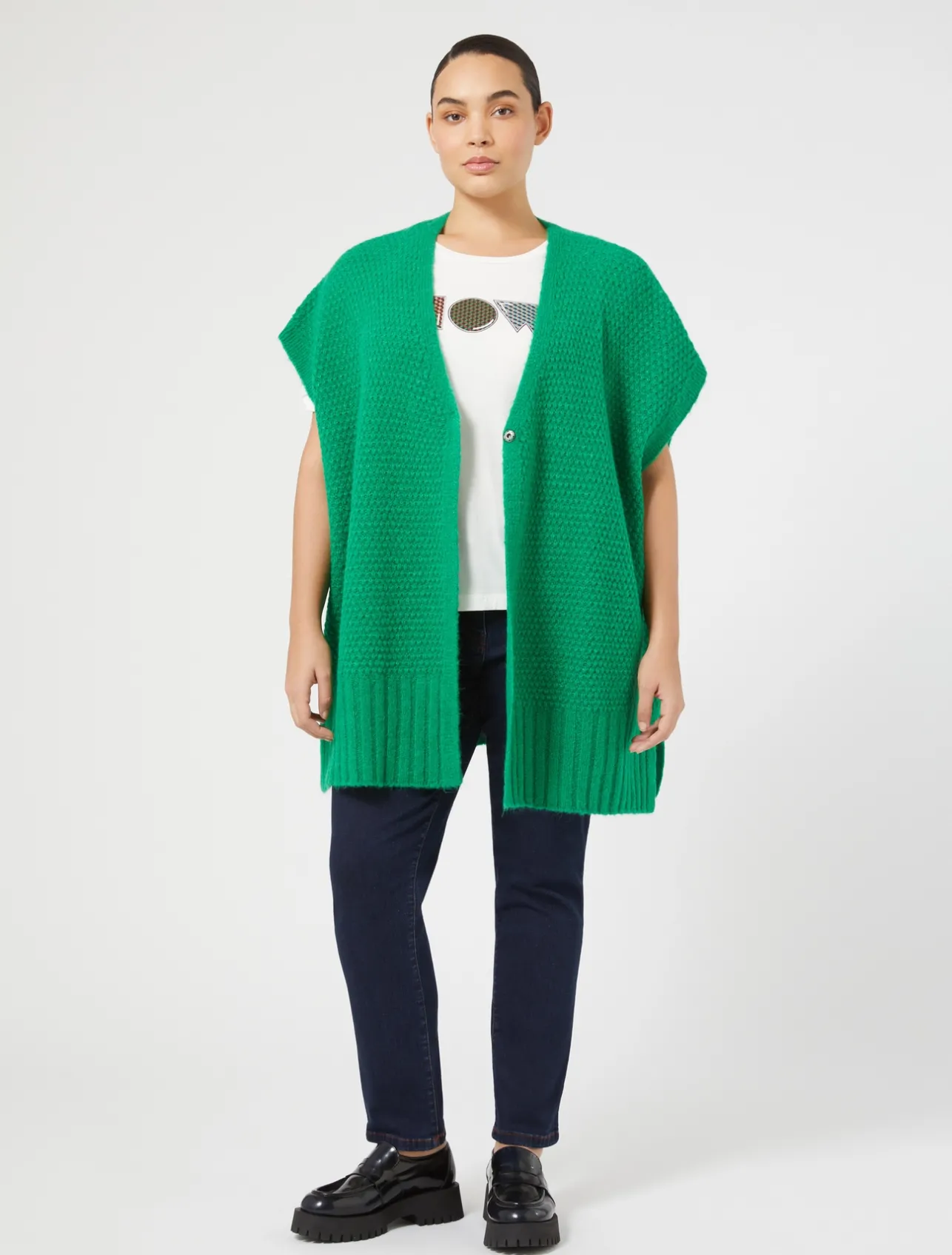 New Marina Rinaldi Wool-blend cape EMERALD