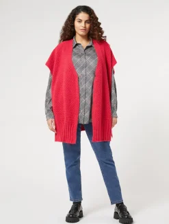 Fashion Marina Rinaldi Wool-blend cape SHOCKINGPINK