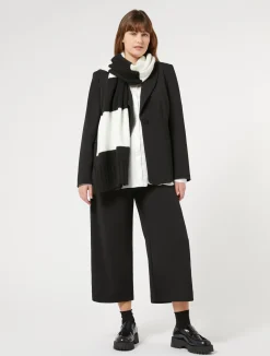 Outlet Marina Rinaldi Wool-blend scarf BLACK