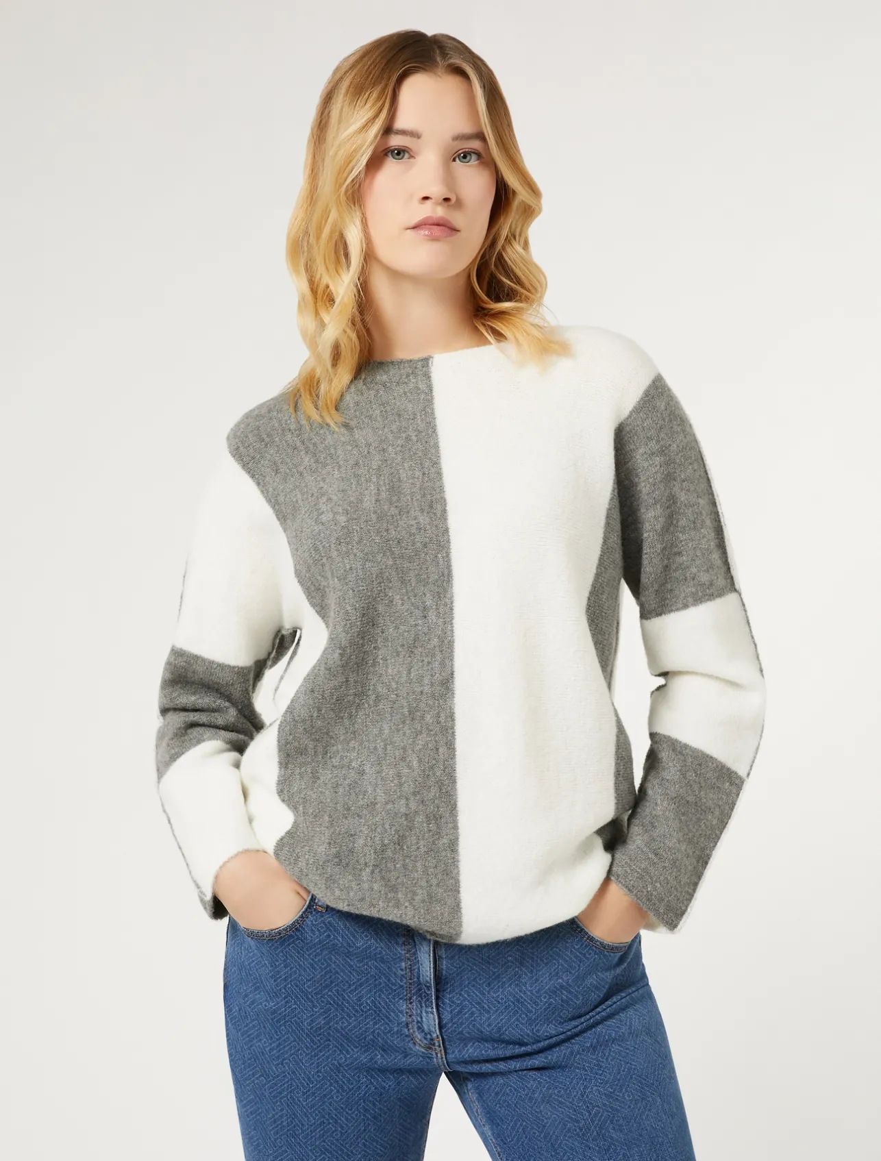 Outlet Marina Rinaldi Wool-blend sweater MEDIUMGREY