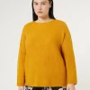 Outlet Marina Rinaldi Wool-blend sweater MUSTARD