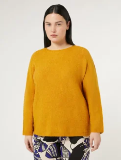 Outlet Marina Rinaldi Wool-blend sweater MUSTARD