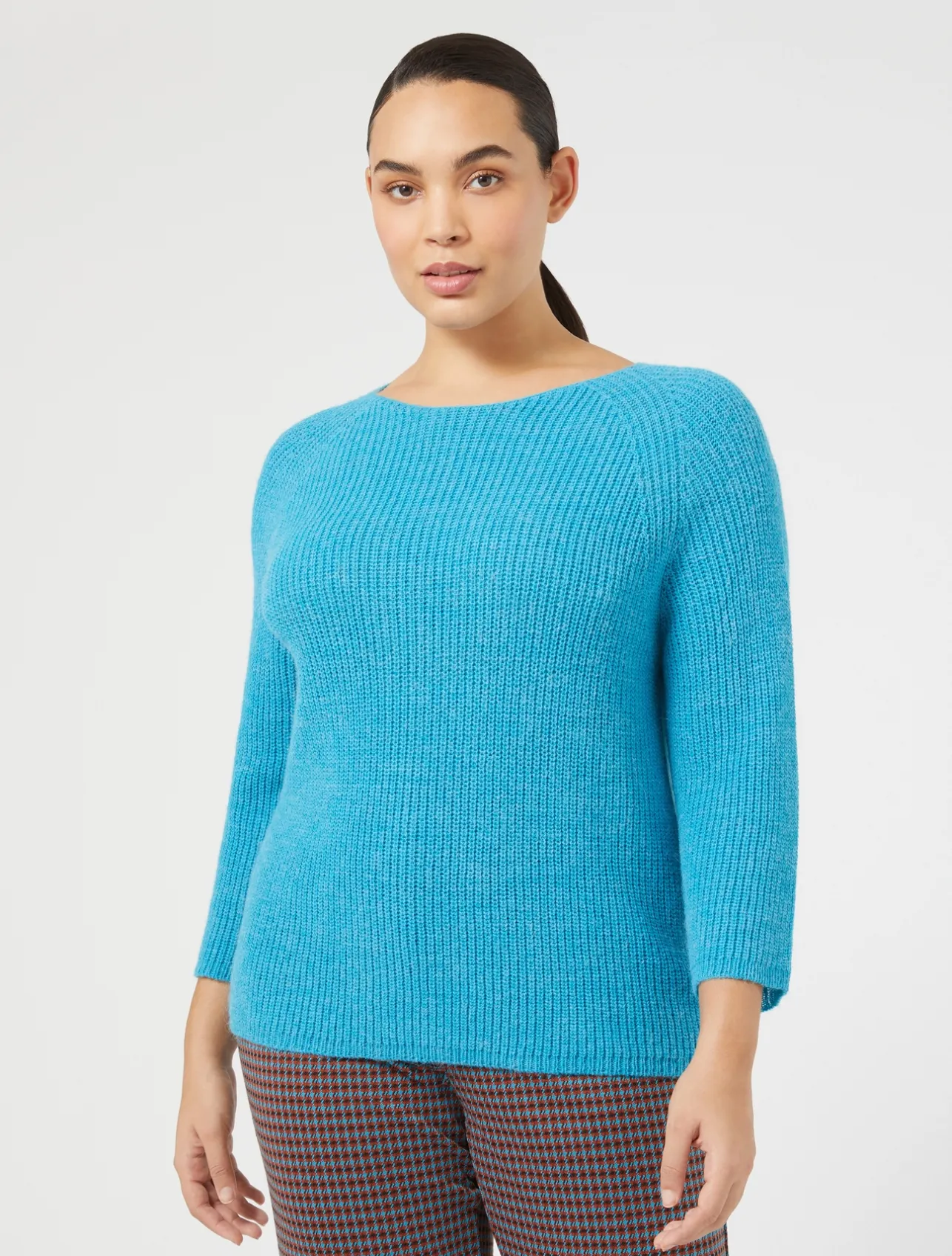 New Marina Rinaldi Wool-blend sweater TURQUOISE