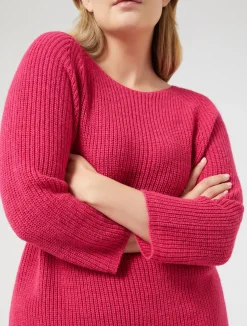 Discount Marina Rinaldi Wool-blend sweater SHOCKINGPINK