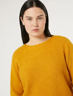 Outlet Marina Rinaldi Wool-blend sweater MUSTARD
