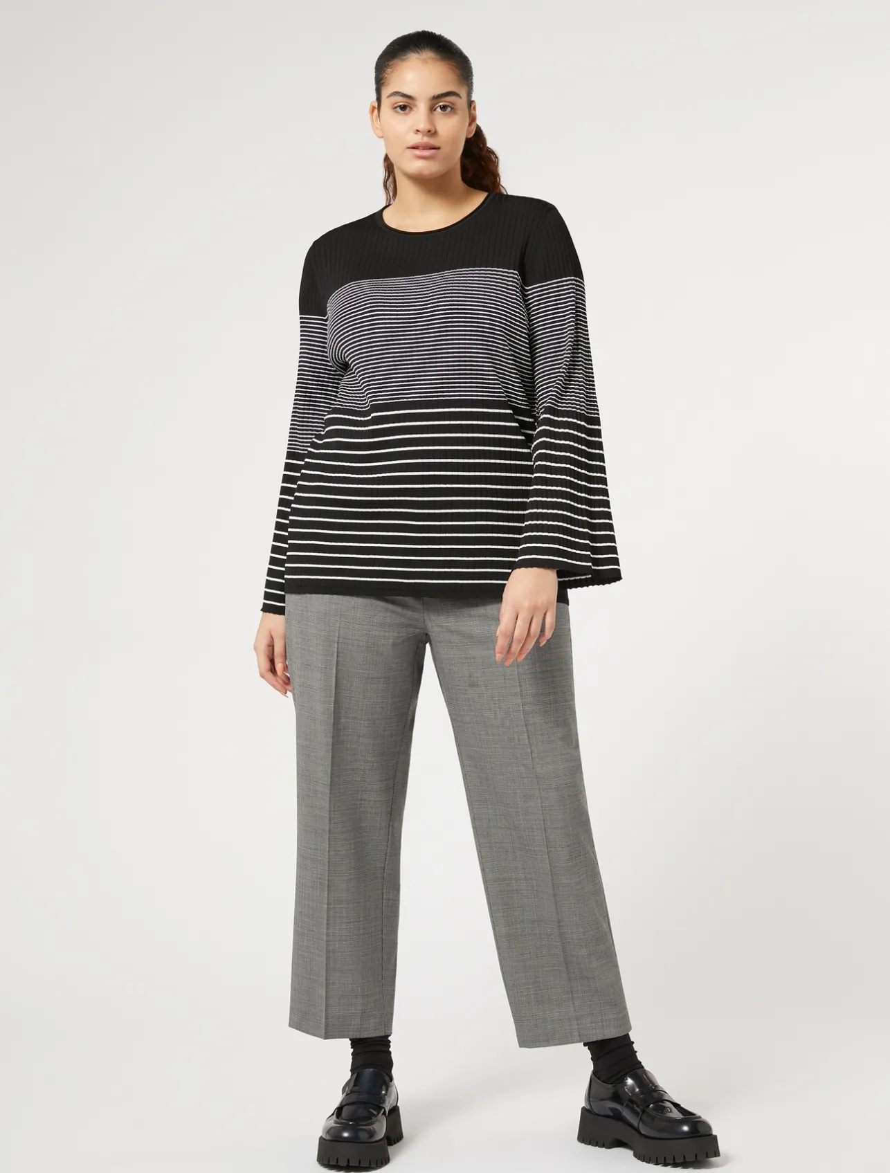 Fashion Marina Rinaldi Woollen cloth trousers BLACK